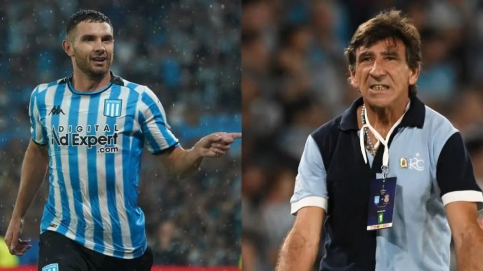 Gustavo Costas y todo Racing festejan la mejoría de Adrián Martínez.