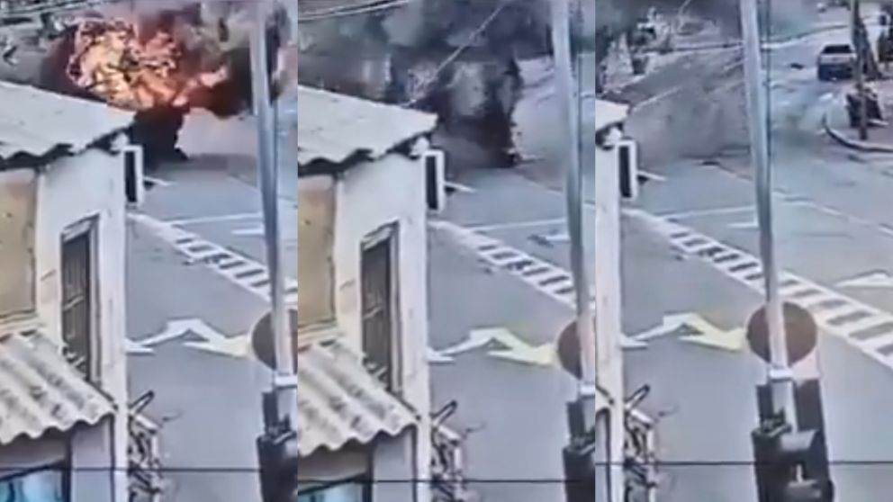 La bomba de racimo que impactó en Tel Aviv.