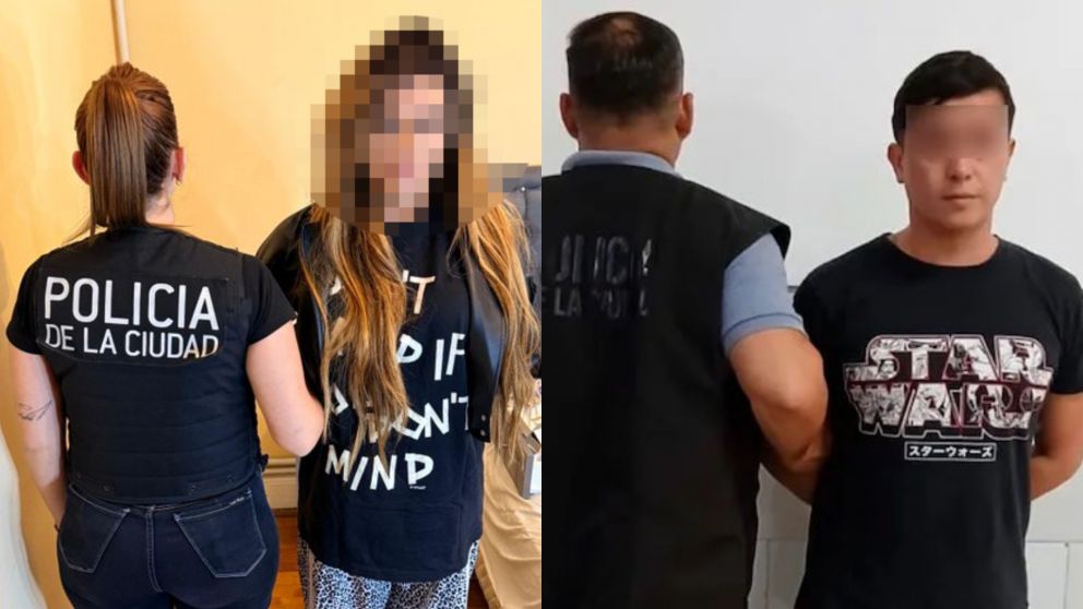 Luciana Mart�nez detenida al igual que su m�nager, Cristian Wagner.