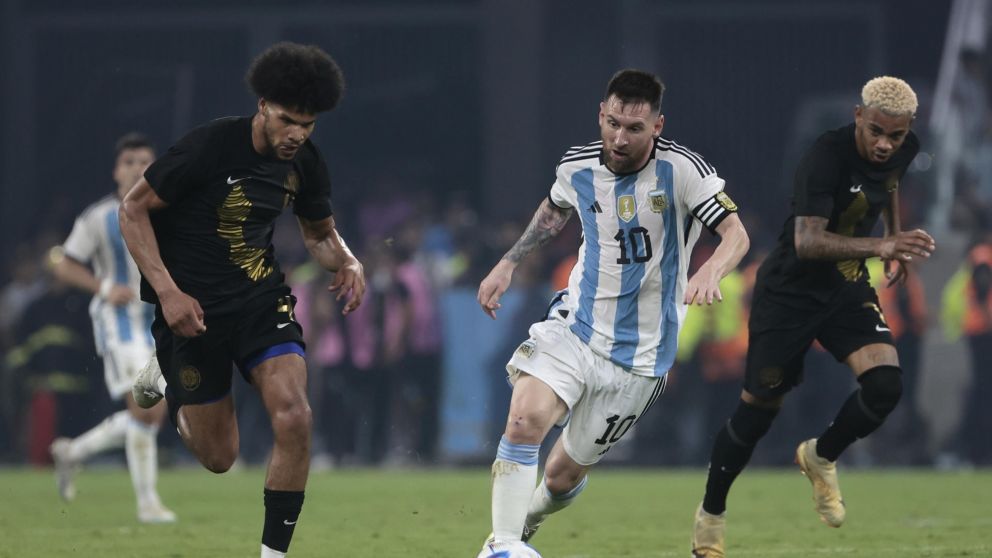 Lionel Messi, jugador de la Selecci�n Argentina en la goleada ante Curazao.