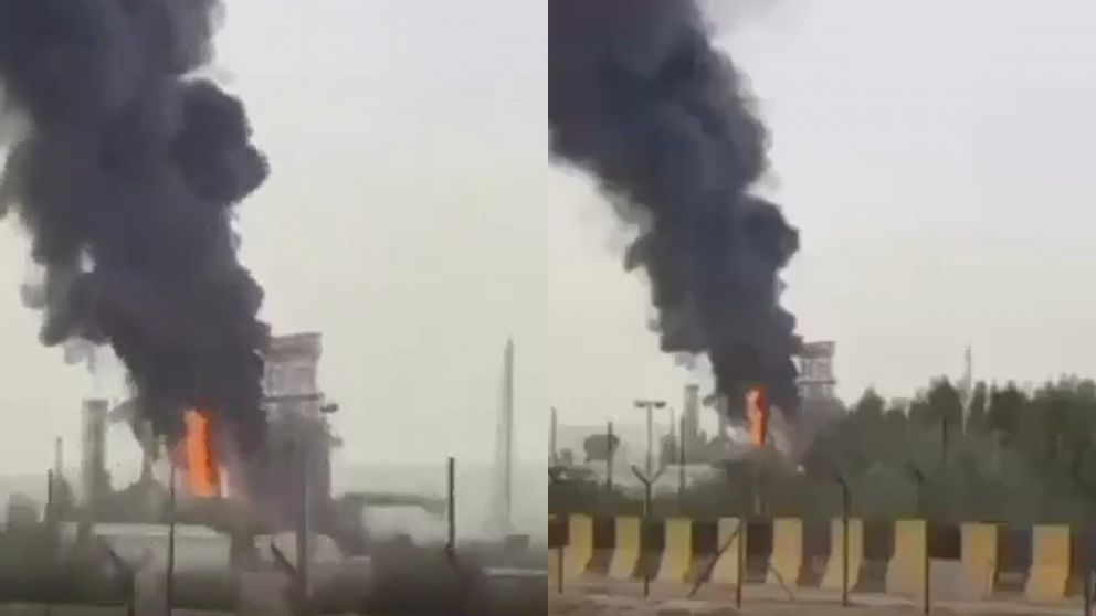 Una de las refiner�as de petr�leo de Kuwait atacadas por Ir�n.