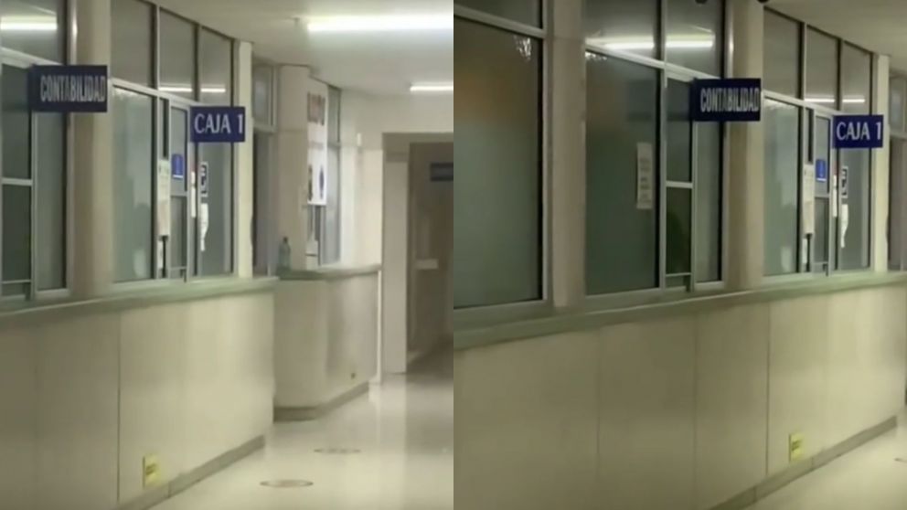 El hombre juraba que estaba solo en el hospital, hasta que escuchó unos "llantos" que lo hicieron temblar (Captura video).