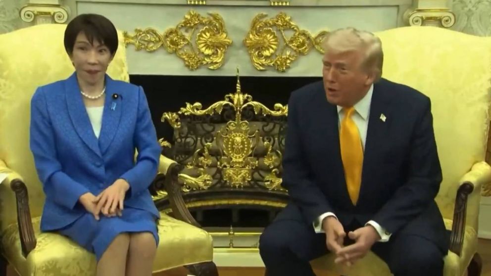 Donald Trump recibi� a la primera ministra japonesa, Sanae Takaichi.