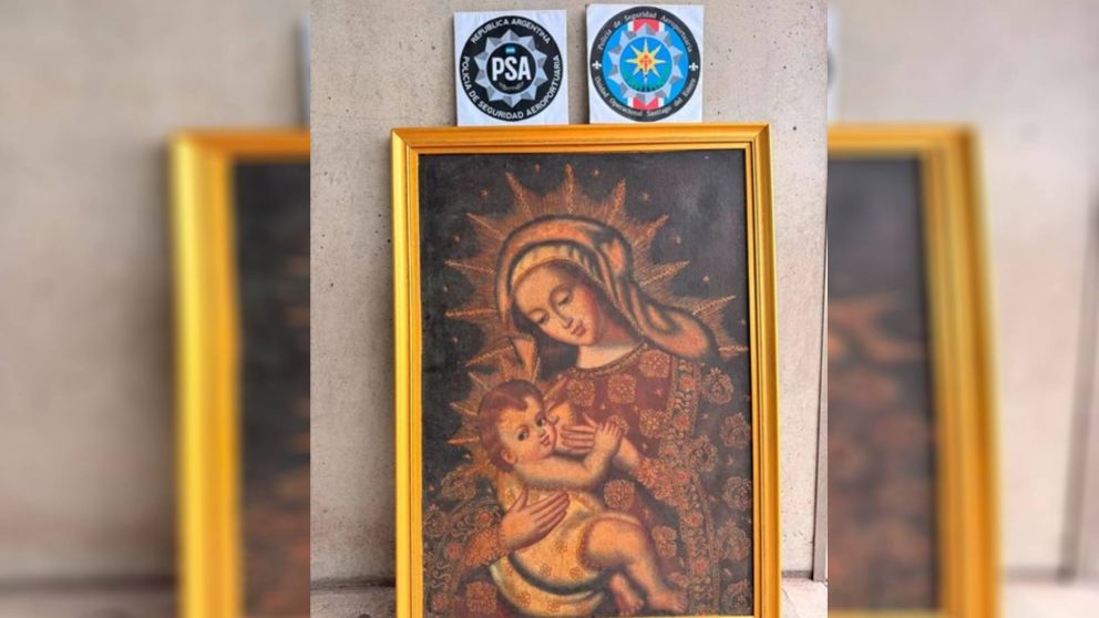 Confiscan una invaluable pintura antigua de la "Virgen de la Leche"