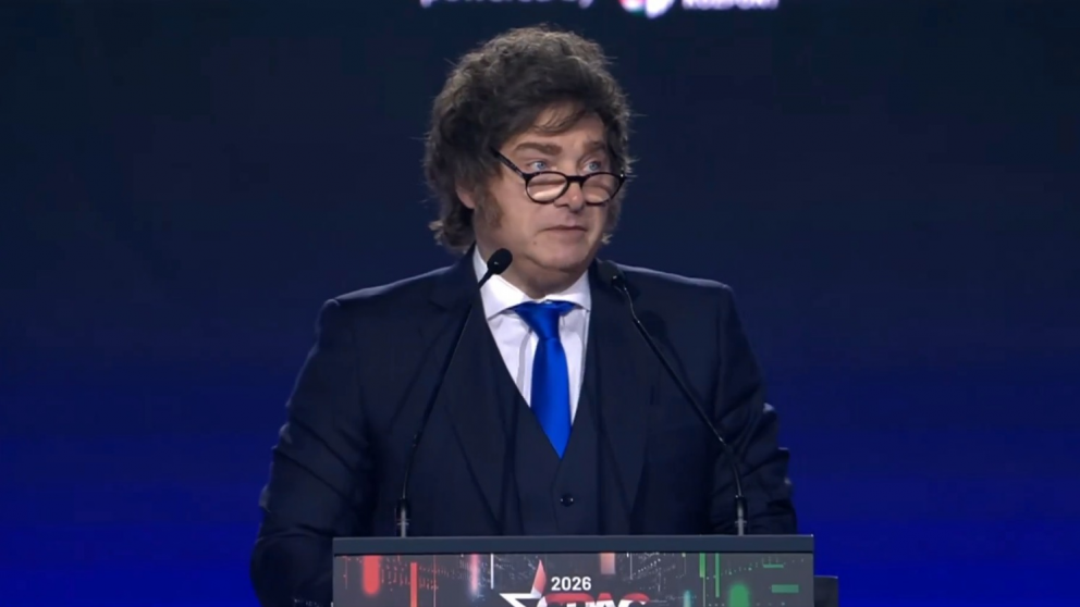 Javier Milei, en la Conferencia de Acción Política Conservadora (CPAC).
