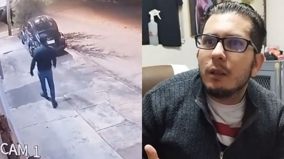 Escalofriante escena: se encontró con un hombre en la calle y las cámaras demostraron que era un "fantasma" (Captura video).