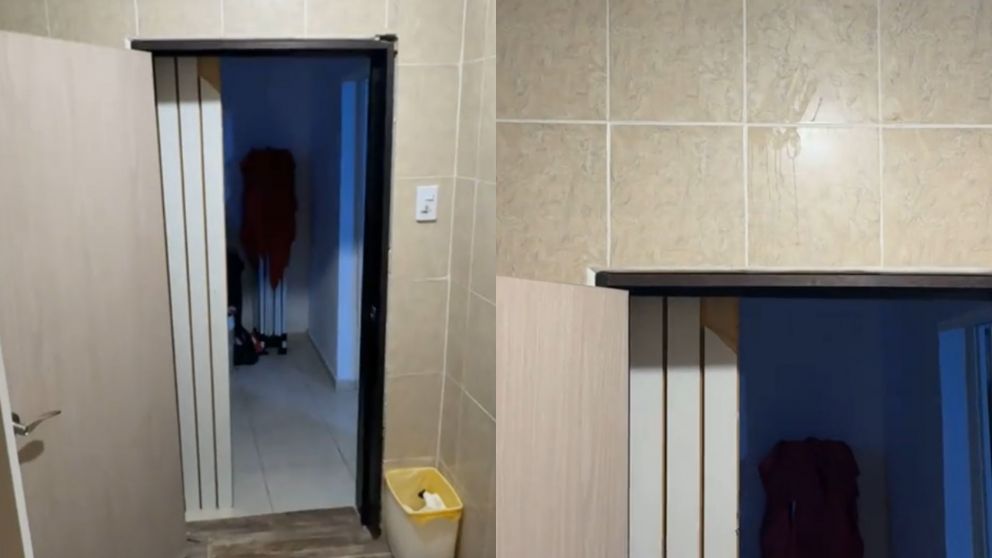 El joven notó una extraña marca y no dudó en compartir el momento en redes sociales (Captura video).