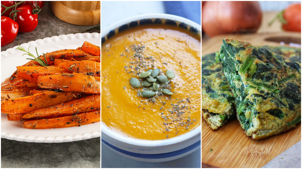Tres recetas con verduras para cocinar en pocos minutos.