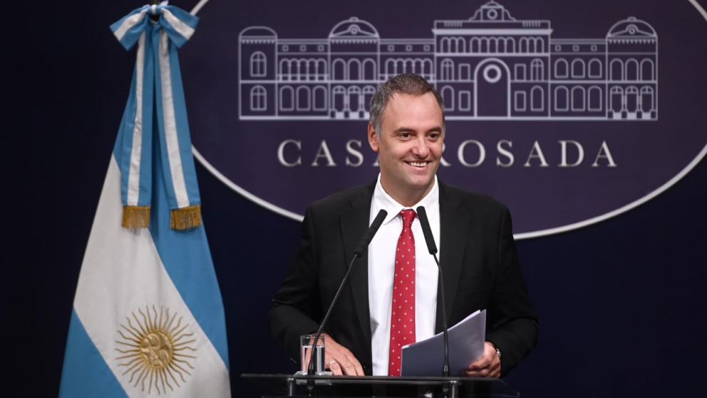 Manuel Adorni brindó una conferencia de prensa en Casa Rosada.