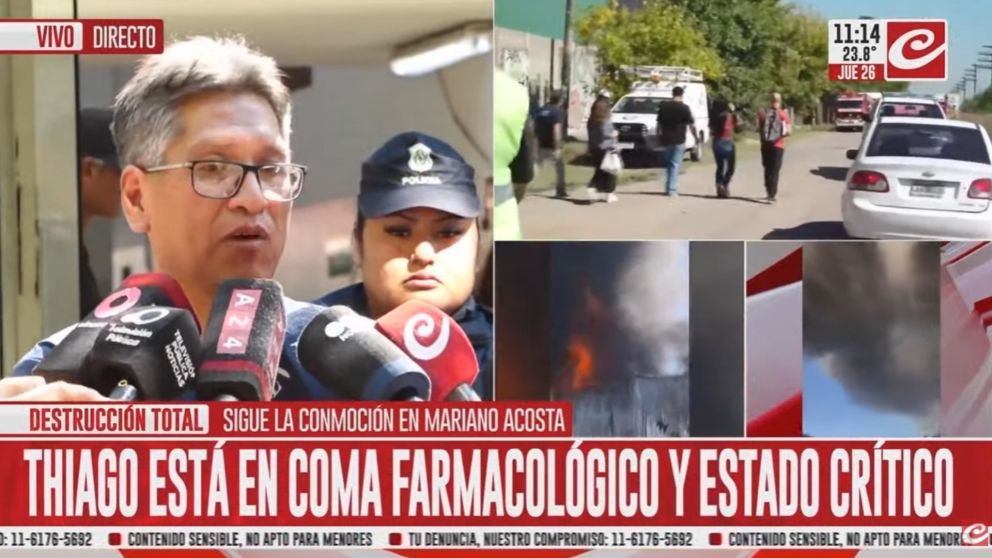 Dieron un nuevo parte médico sobre el estado de salud de Thiago Vera.