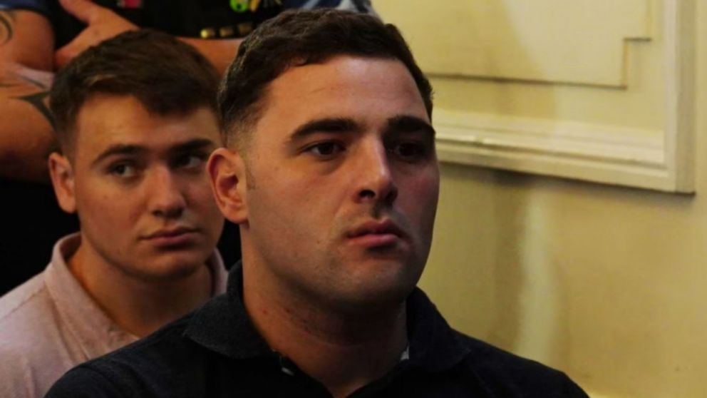Lucas Pertossi durante el juicio por el crimen de Báez Sosa.
