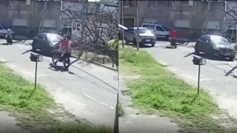 Los asesinos quedaron filmados en plena fuga.