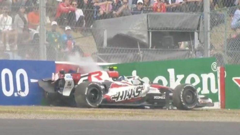 Postal del tremendo accidente de Oliver Bearman en el GP de Japón de Fórmula 1.