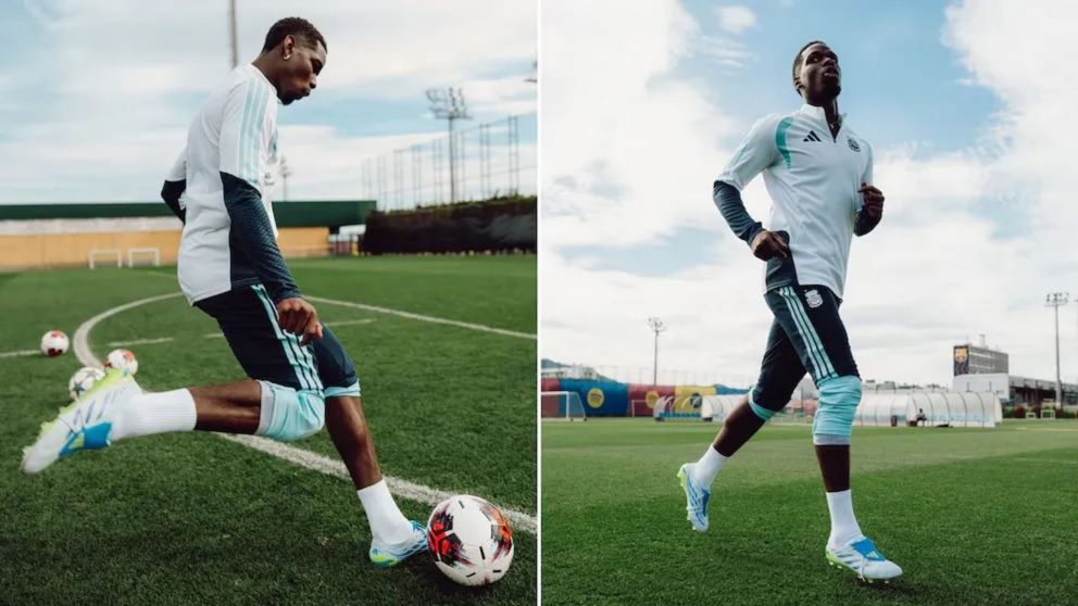 Paul Pogba utilizó la indumentaria de la Selección Argentina.