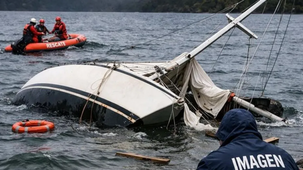 Un hombre murió ahogado tras el vuelco de un velero en el Lago Epuyén.