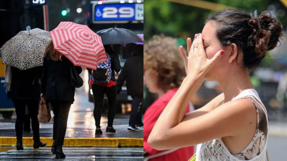 Clima cambiante y "pesadez" en Buenos Aires.