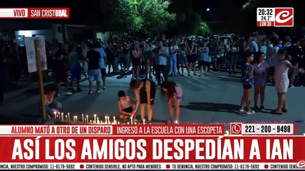 Masiva convocatoria en homenaje a la víctima de 13 años.