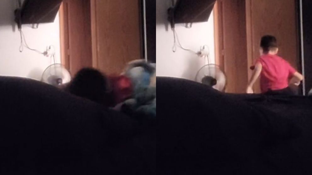 El hombre había dejado su celular filmando por seguridad y captó un escalofriante momento paranormal (Captura video).