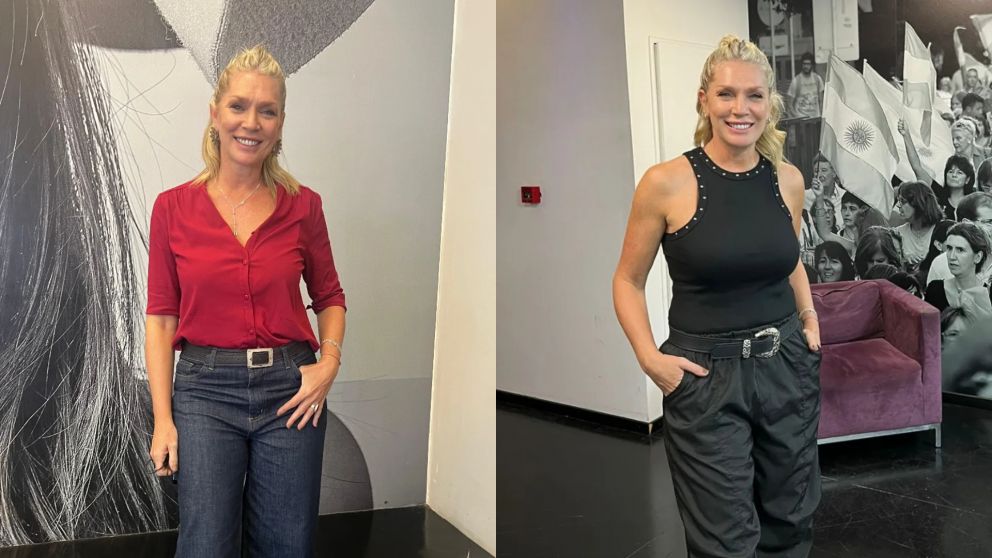 Duelo de estilos: Melina Fleiderman entre el color y el "total black" en Crónica TV