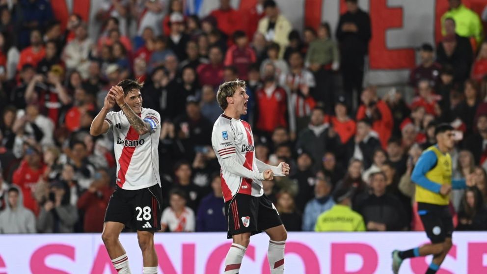 Facundo Colidio lo grita con el alma, se sac� la mufa y volvi� al gol en el triunfo de River ante Belgrano.
