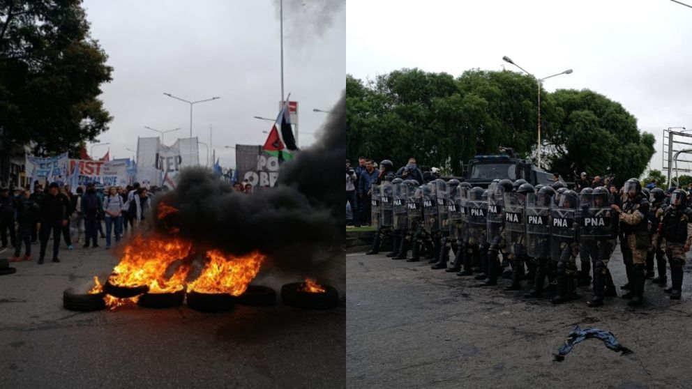 Hubo incidentes en algunas de las protestas con cortes de rutas y accesos en distintos puntos del país.