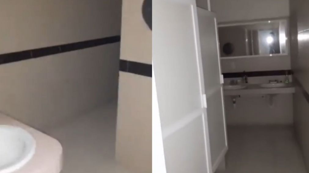 Tras ir en b�squeda del tenebroso llanto, el trabajador presenci� una actividad paranormal (Captura video).