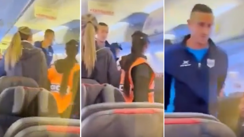 Un futbolista gritó "bomba" en un avión y terminó detenido