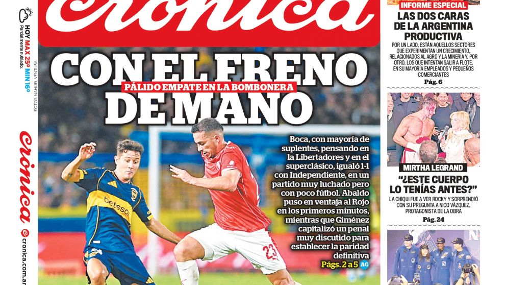 Las tapas del domingo 12 de abril de 2026.