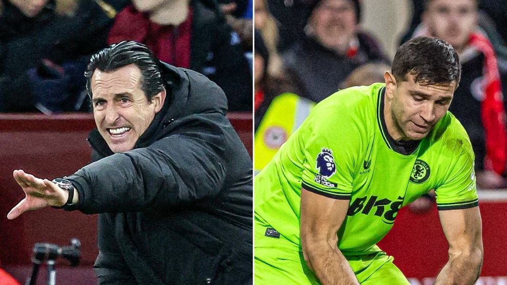 Unai Emery se refirió a la molestia física que sufrió Dibu Martínez en la entrada en calor del Aston Villa.