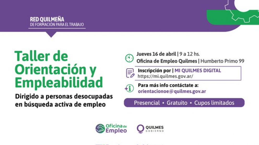Nueva oportunidad en Quilmes: taller gratuito de orientación laboral