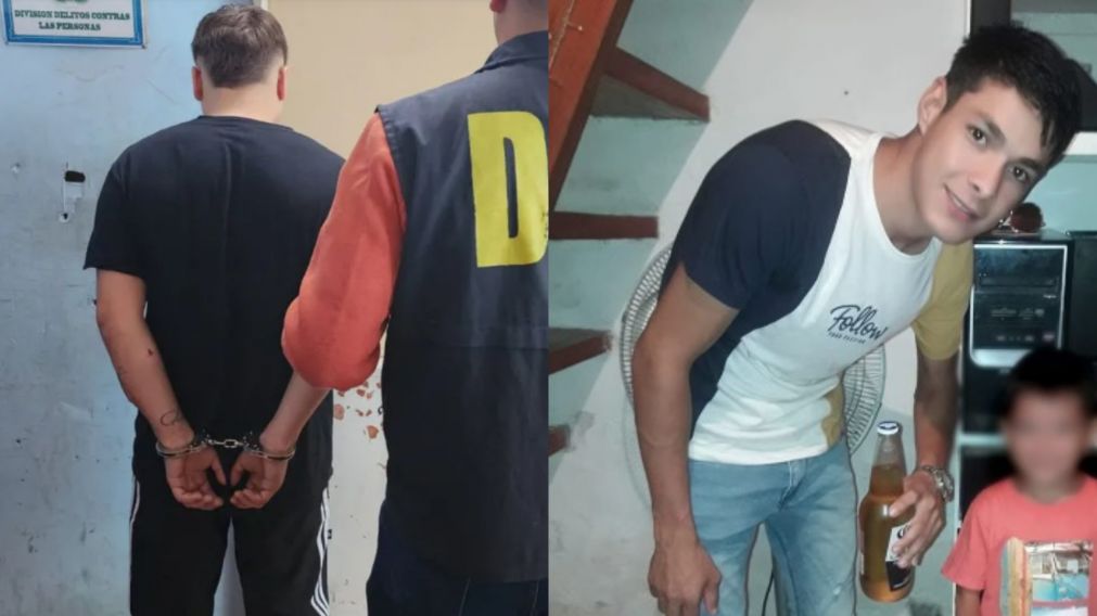 Enzo Damián Escalante, el presunto asesino, y Jonatan Romero, la víctima mortal.