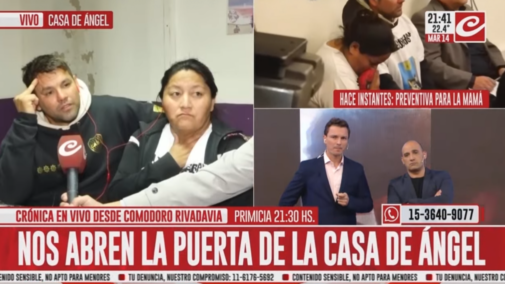 El padre y la madrastra de Ángel en exclusiva con Crónica: "Nosotros acá lo teníamos bien"