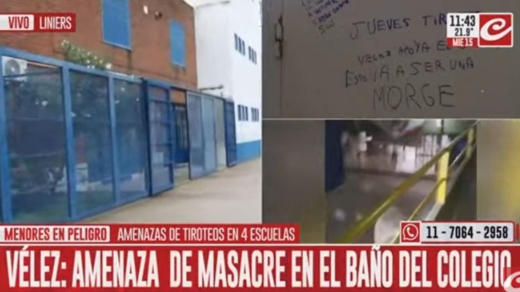 Las autoridades de Vélez Sársfield cumplen con el operativo policial y se comunicaron con los padres (Captura de TV).