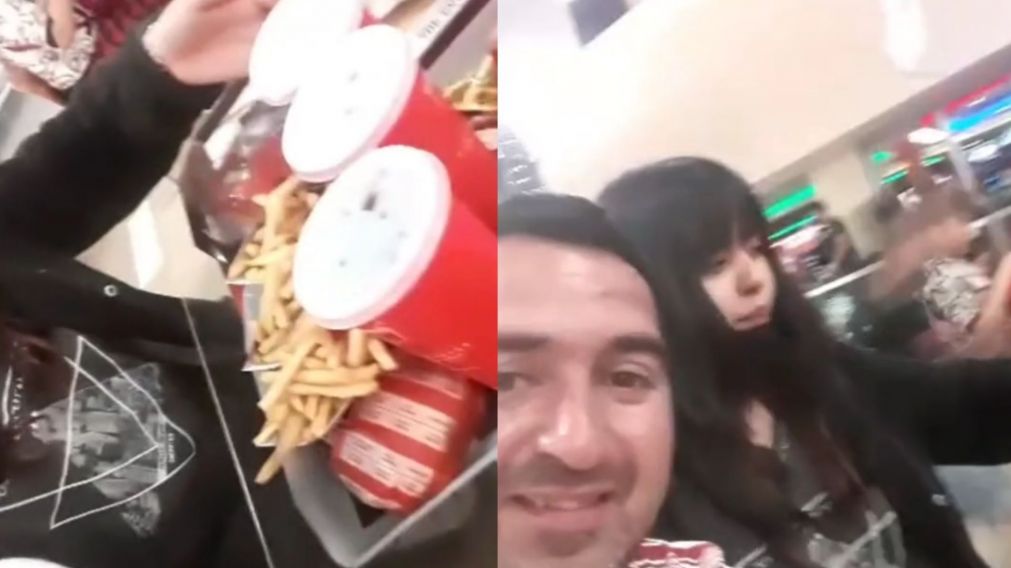 Un hombre registr� una extra�a aparici�n y encendi� el debate sobre los "fantasmas" y los "viajeros del tiempo" (Captura video).