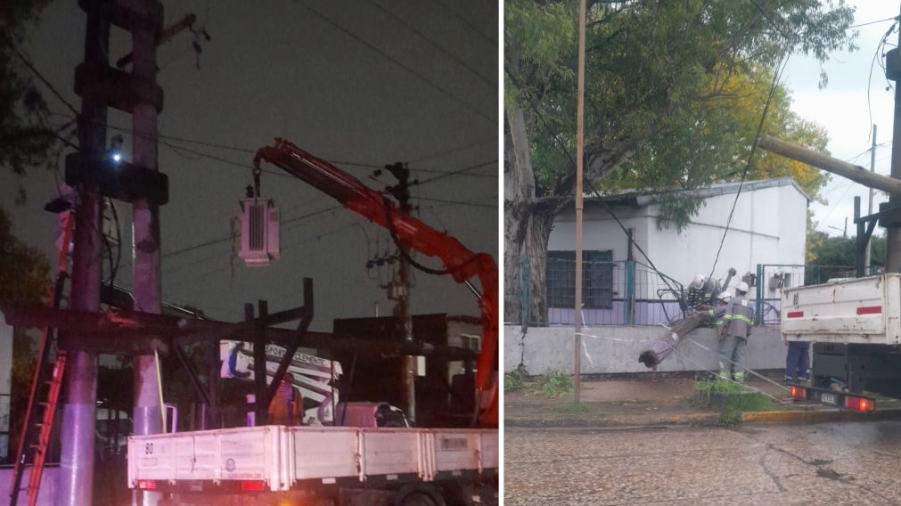 Explosión de transformador en San Francisco Solano: cortes de luz y caída de postes