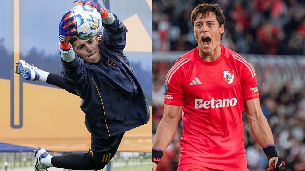 Brey y Beltrán, los pibes que irán al arco en el Superclásico entre Boca y River
