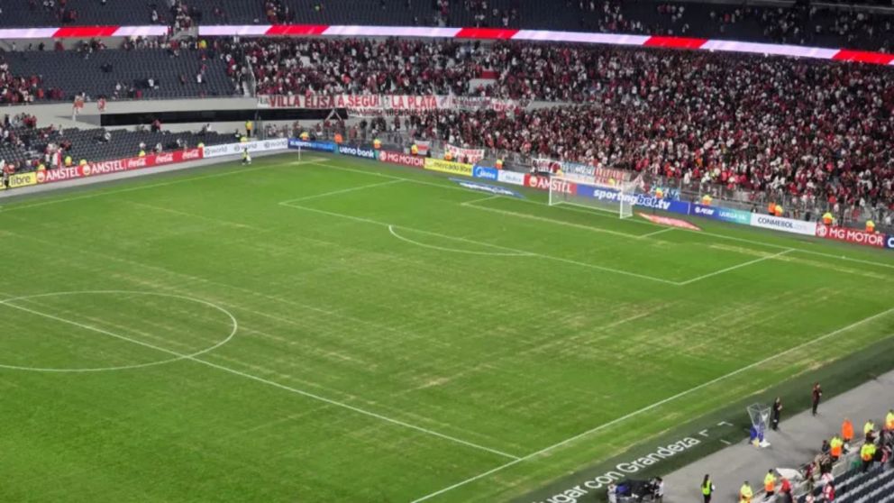 As� estuvo el c�sped del Monumental en el partido ante Carabobo.