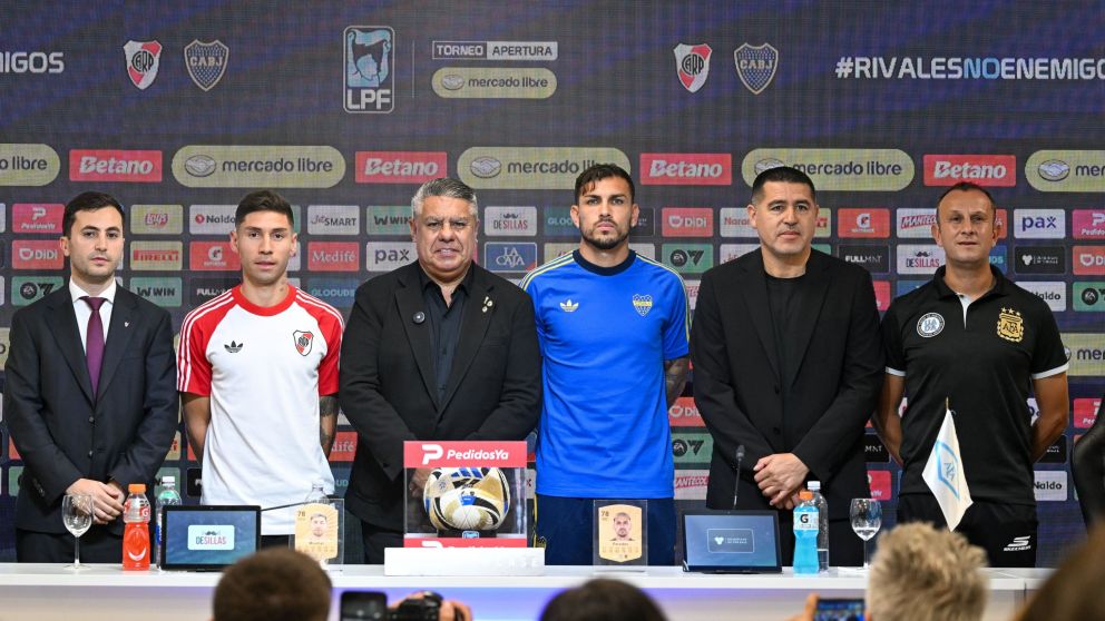 Román dijo presente en la previa al Superclásico entre River y Boca que se jugará en el Monumental.