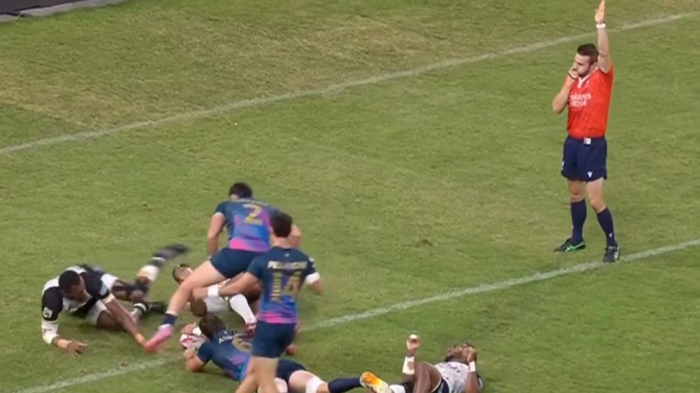 Los Pumas 7s le ganaron a Fiji y son semifinalistas del Seven de Hong Kong. (Captura video)