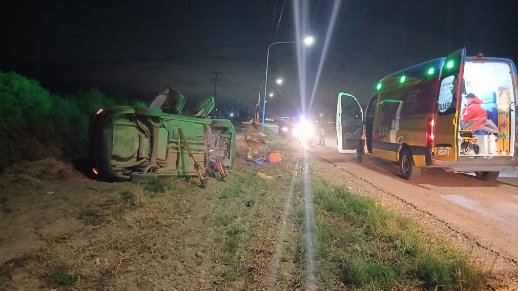 Así quedó el auto tras el accidente.