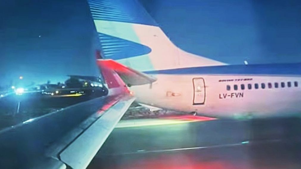 El avión fue revisado tras el incidente en el aeropuerto de Santiago de Chile.
