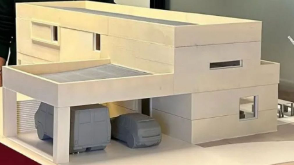 La maqueta creada por estudiantes.