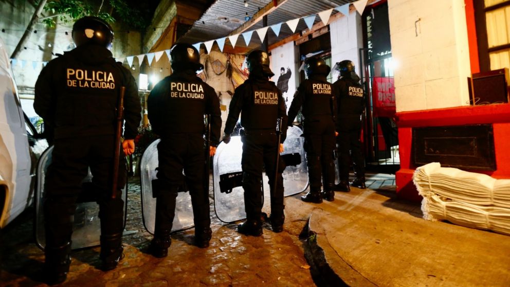 Desalojaron un predio tomado en Palermo (Gentileza Policía de la Ciudad).