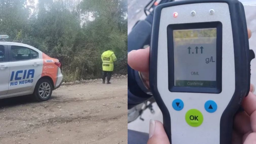 Un conductor fue detenido en Bariloche tras ser denunciado por maniobras peligrosas y dio un resultado de alcoholemia fuera de escala (Imagen LM de Cipolletti).