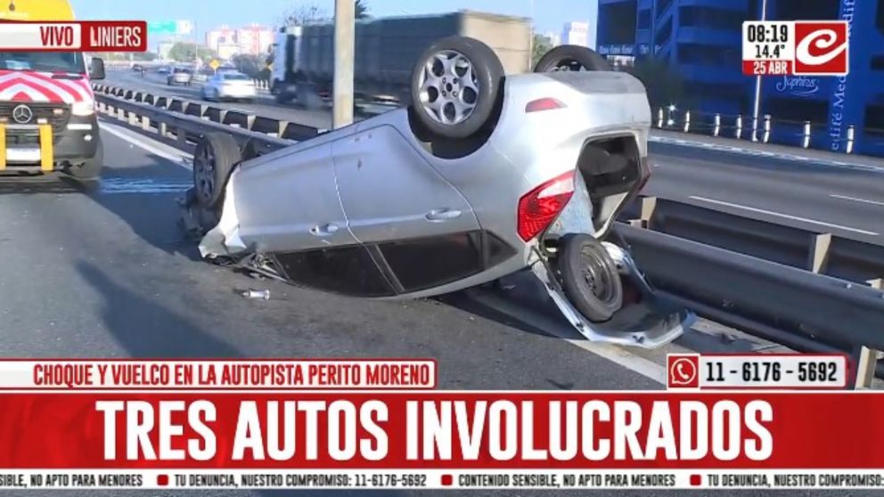 Se investigan las causales del siniestro a la altura de la cancha de V�lez (Captura de TV).