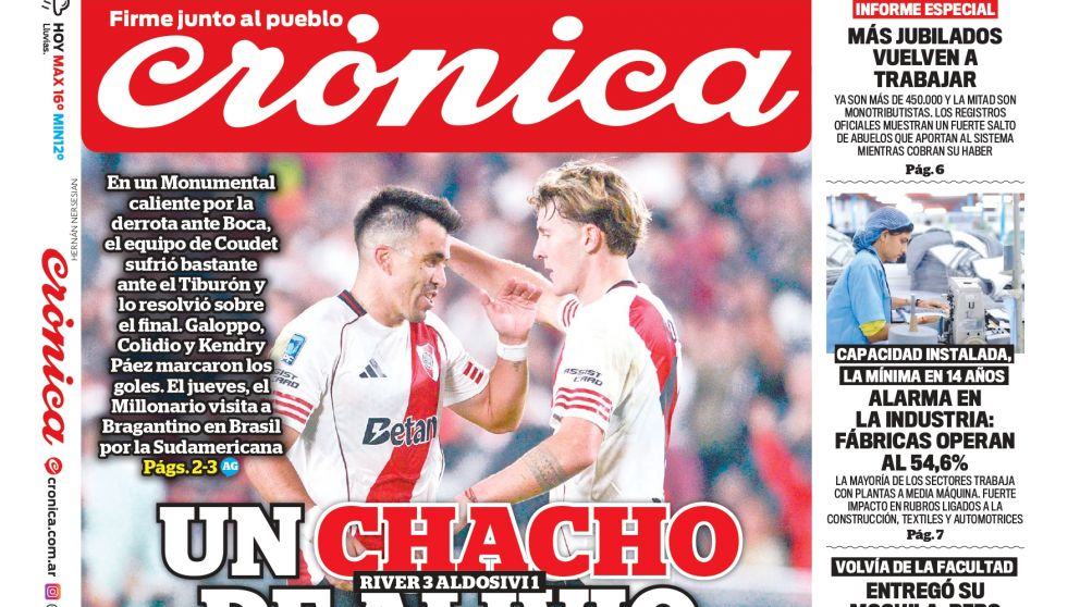 Las tapas del domingo 26 de abril de 2026.