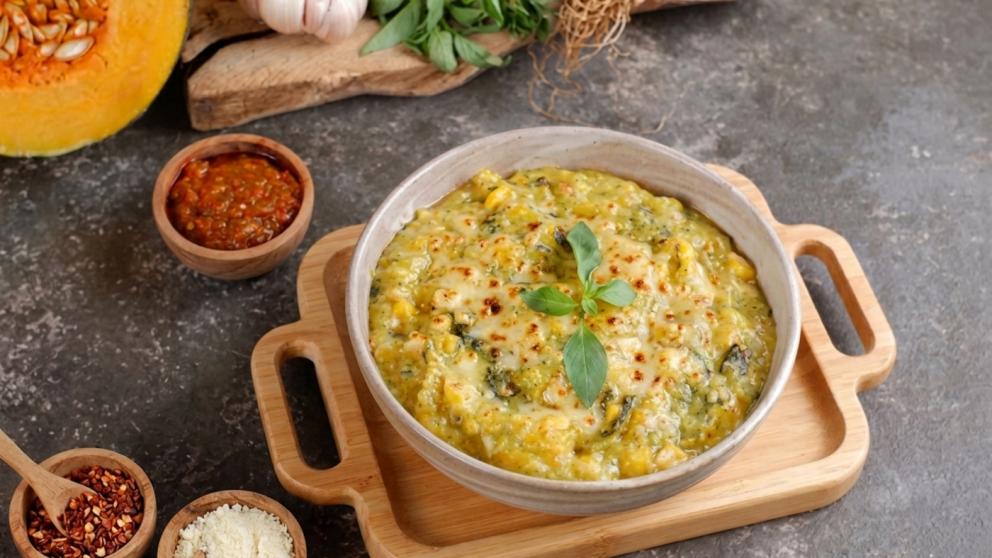 Un cl�sico con un toque diferente: c�mo hacer polenta de espinada con mucho queso gratinado.