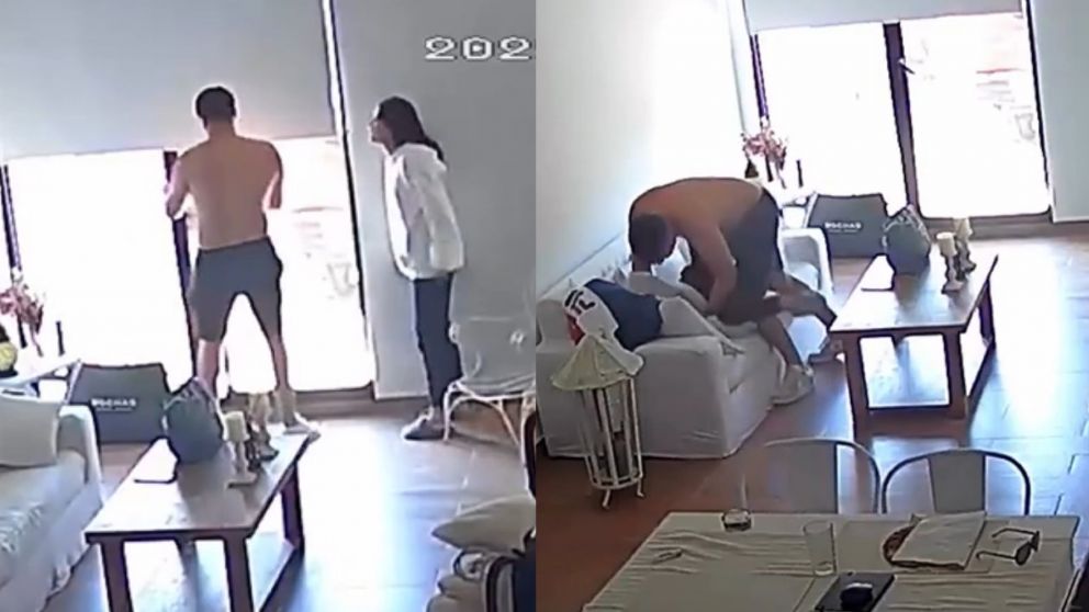 La mujer denunci� a su ex por violencia de g�nero y comparti� los videos para que se haga justicia.