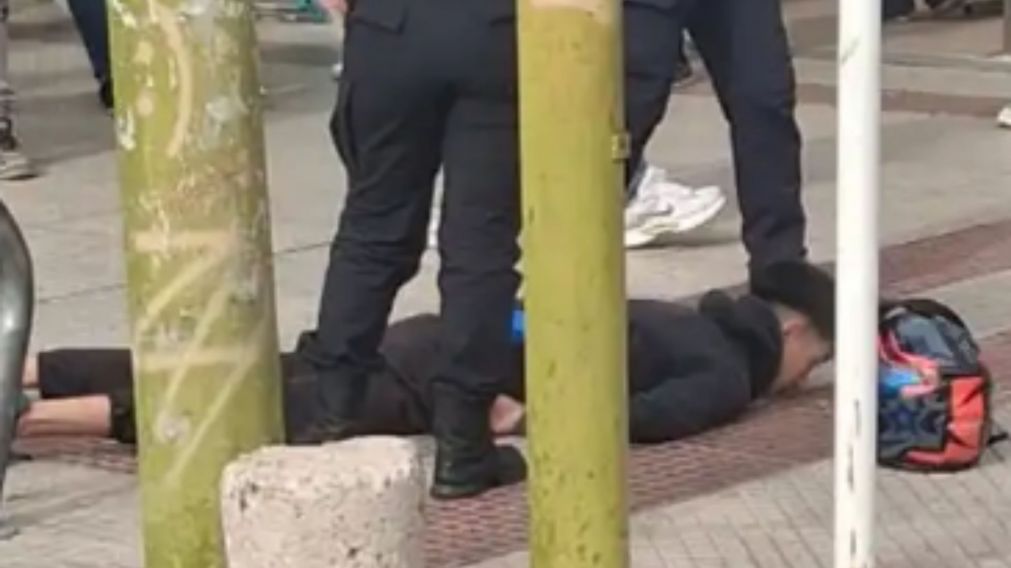 La detención de uno de los delincuentes (Gentileza La Noticia 1)