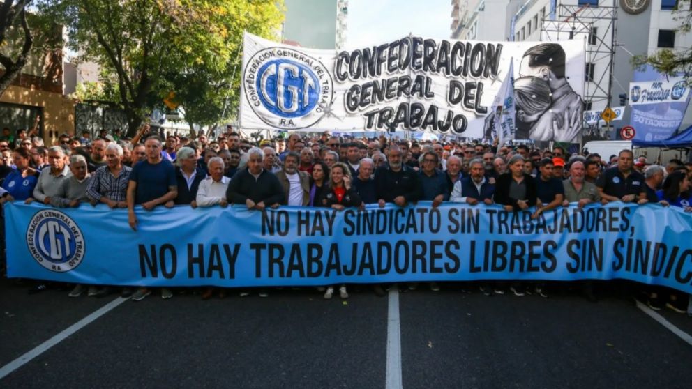 La CGT convocó a una marcha a Plaza de Mayo para la tarde de este jueves, en la previa del Día del Trabajador (Archivo).